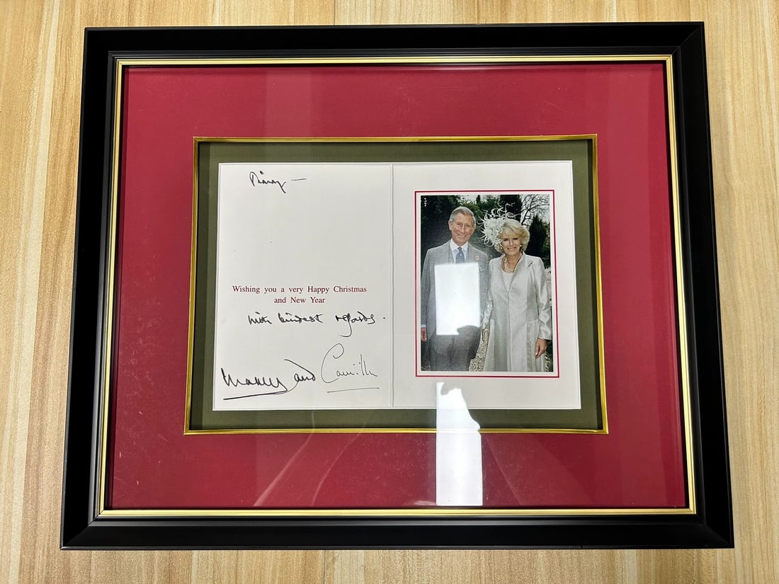 KING CHARLES III AND QUEEN CAMILLA, DUAL-SIGNED ROYAL CARD, PSA AUTHENTICATED: Name King Charles III and Queen Camilla, Dual-Signed Royal Card, PSA Authenticated Dimensions