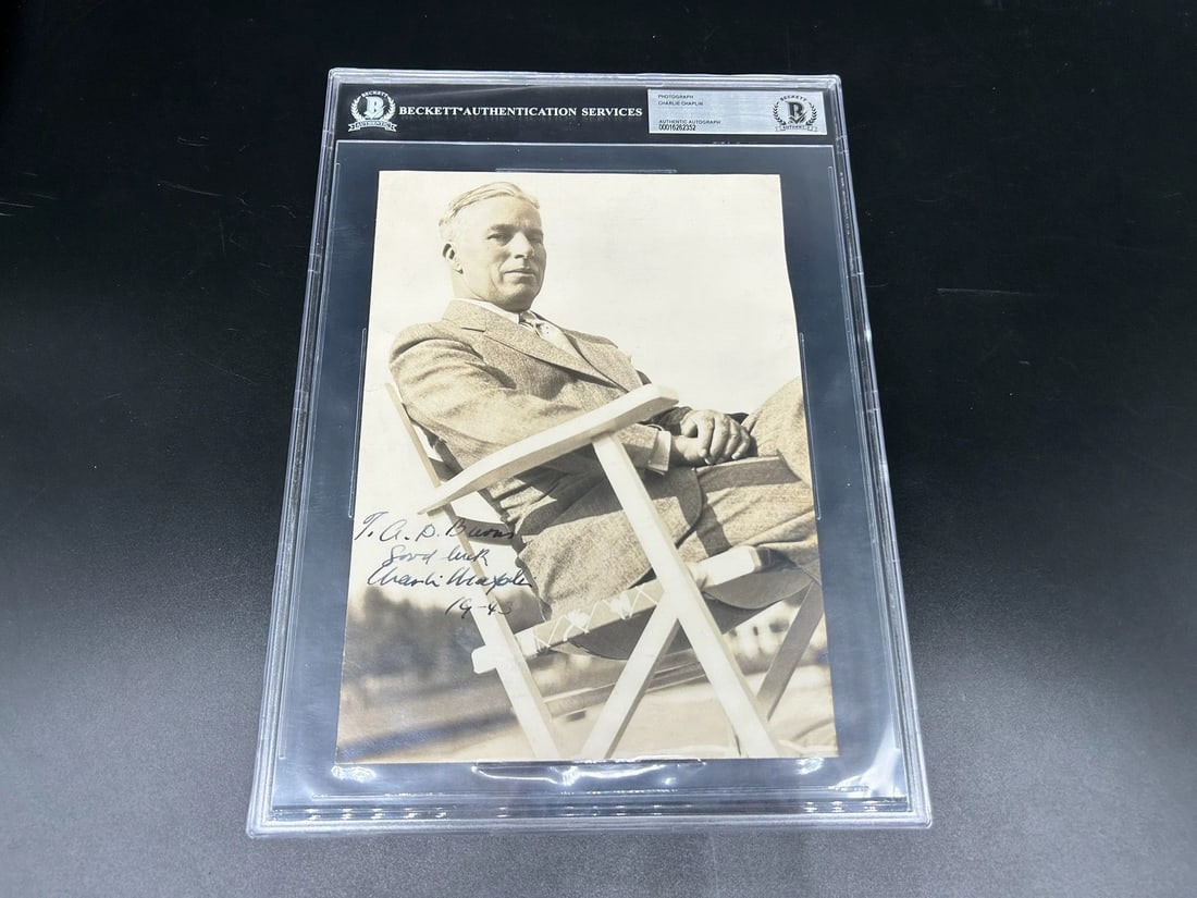 CHARLIE CHAPLIN, SIGNED PHOTOGRAPH, BECKETT AUTHENTICATED (1 of 1)