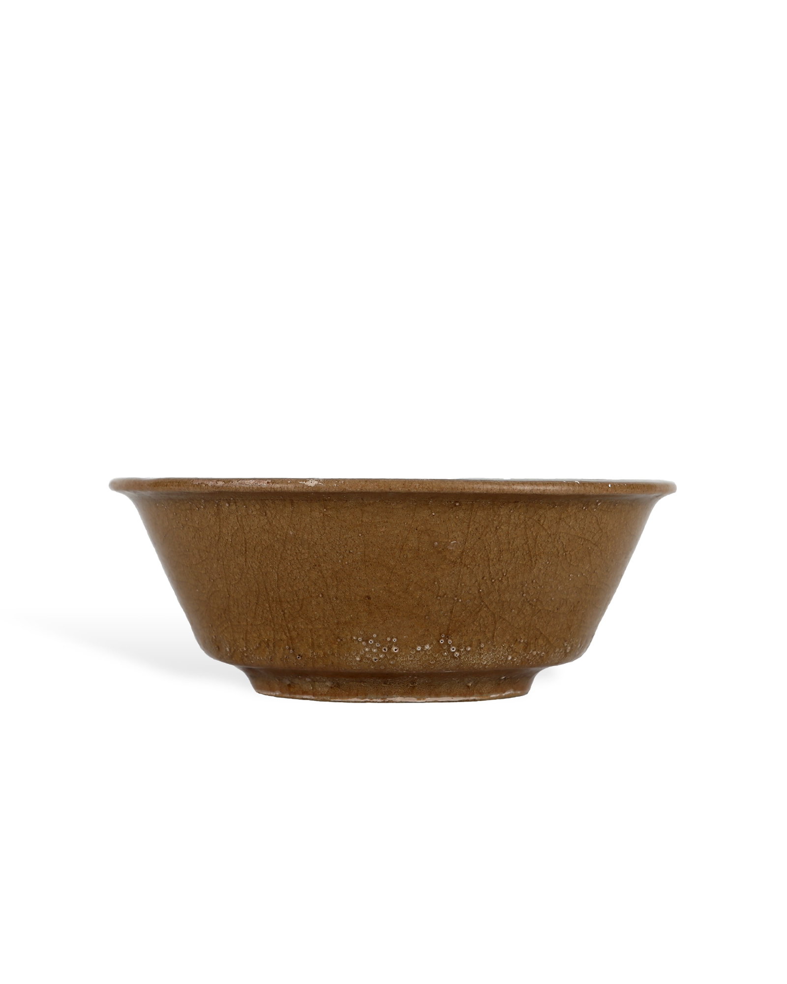 SONG DYNASTY SAUCE-YELLOW GLAZED SHALLOW BOWL WITH A SLANTED MOUTH (1 of 6)