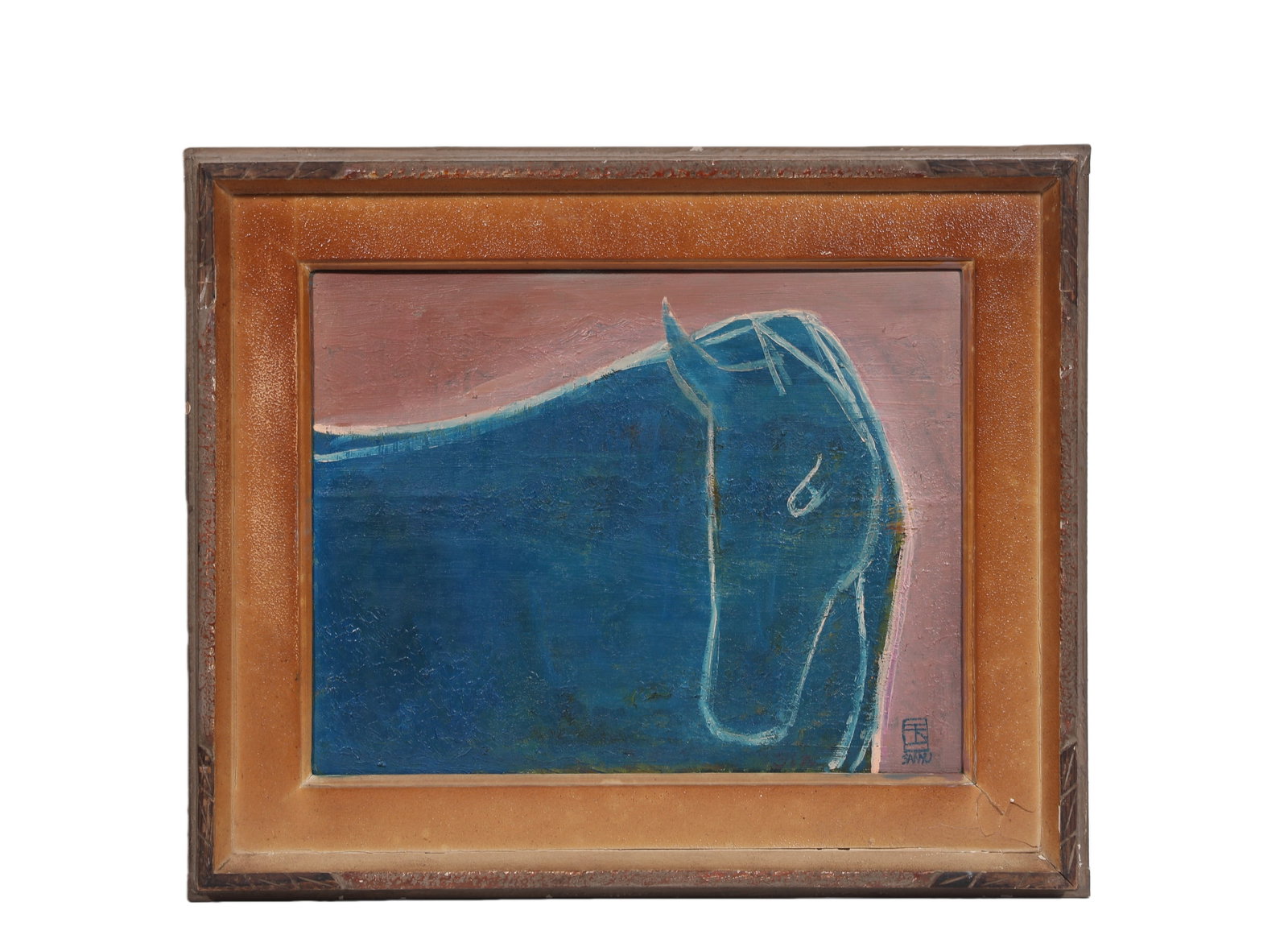 SANYU(CHINA1990-1966)ATTRIBUTED TO,OIL ON CANVAS, ORIGINAL PERIOD FRAME: H:32cm (12.60 in)W:39cm (15.35 in)H:46cm (18.11 in)W:55cm (21.65 in)The work retains original canvas and period frame with natural signs of age. The painting surface is clean and stable, without visib