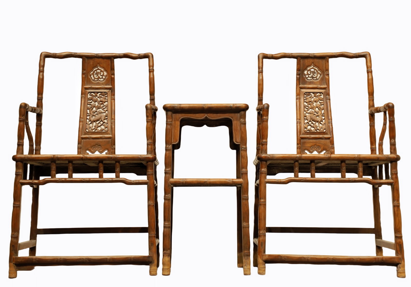 MING DYNASTY HUANGHUALI BAMBOO JOINTED OFFICIAL HAT CHAIR (1 of 9)