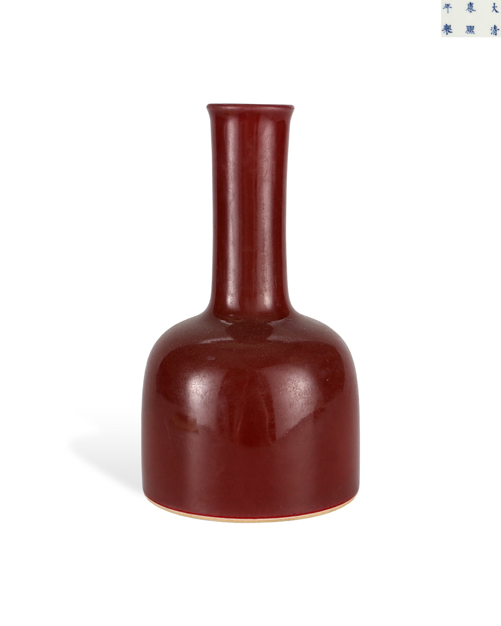 QING DYNASTY KANGXI LANGYAO RED BELL VASE (1 of 5)