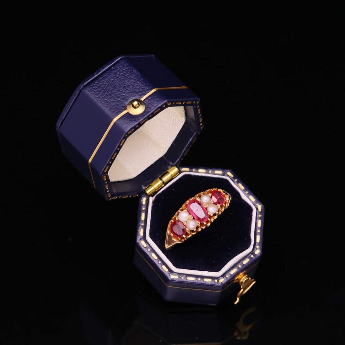 VICTORIAN 18K GOLD BURMESE UNBURNED SPINEL: No. 12, Quankou