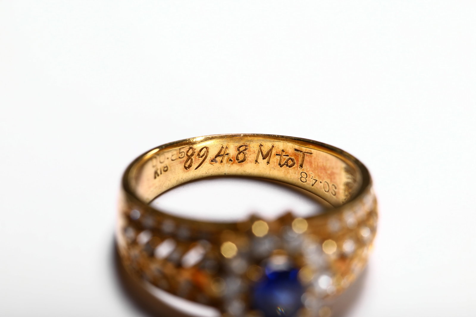 18K DIAMOND SAPPHIRE RING - 3
