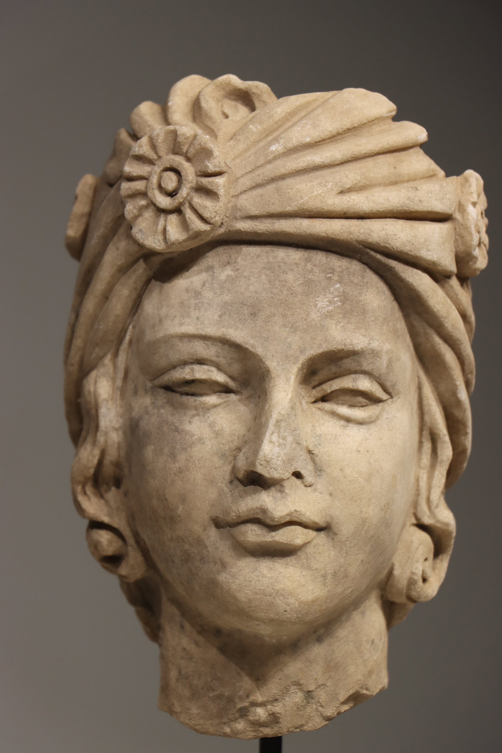 A 6TH-CENTURY GANDHARA STONE STATUE OF A BODHISATTVA: Total height 39 cm (15.35in), net height 22 cm (8.66in)