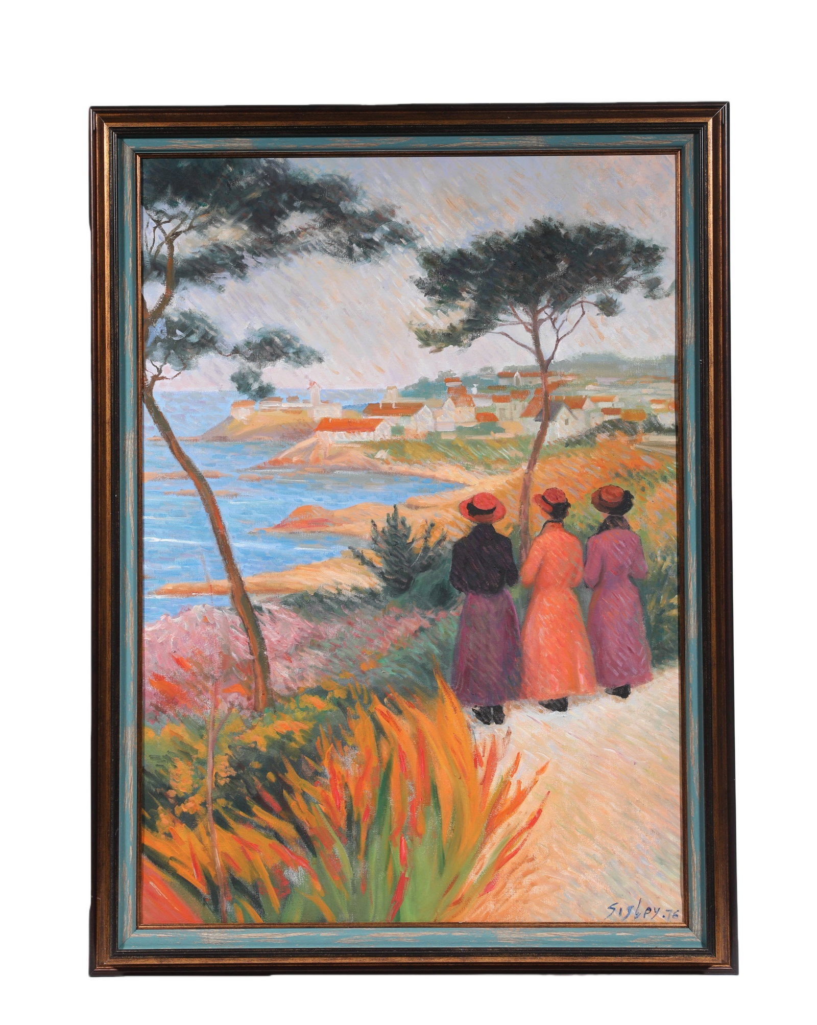 ALFRED SISLEY (BRITISH 1839-1899) ATTRIBUTED TO,OIL ON CANVAS, ORIGINAL PERIOD FRAME: H:68cm(26.77 in)W:47cm(18.50 in)H:80cm(31.50 in)W:58.5cm(23.03 in)The work retains original canvas and period frame with natural signs of age. The painting surface is clean and stable, without