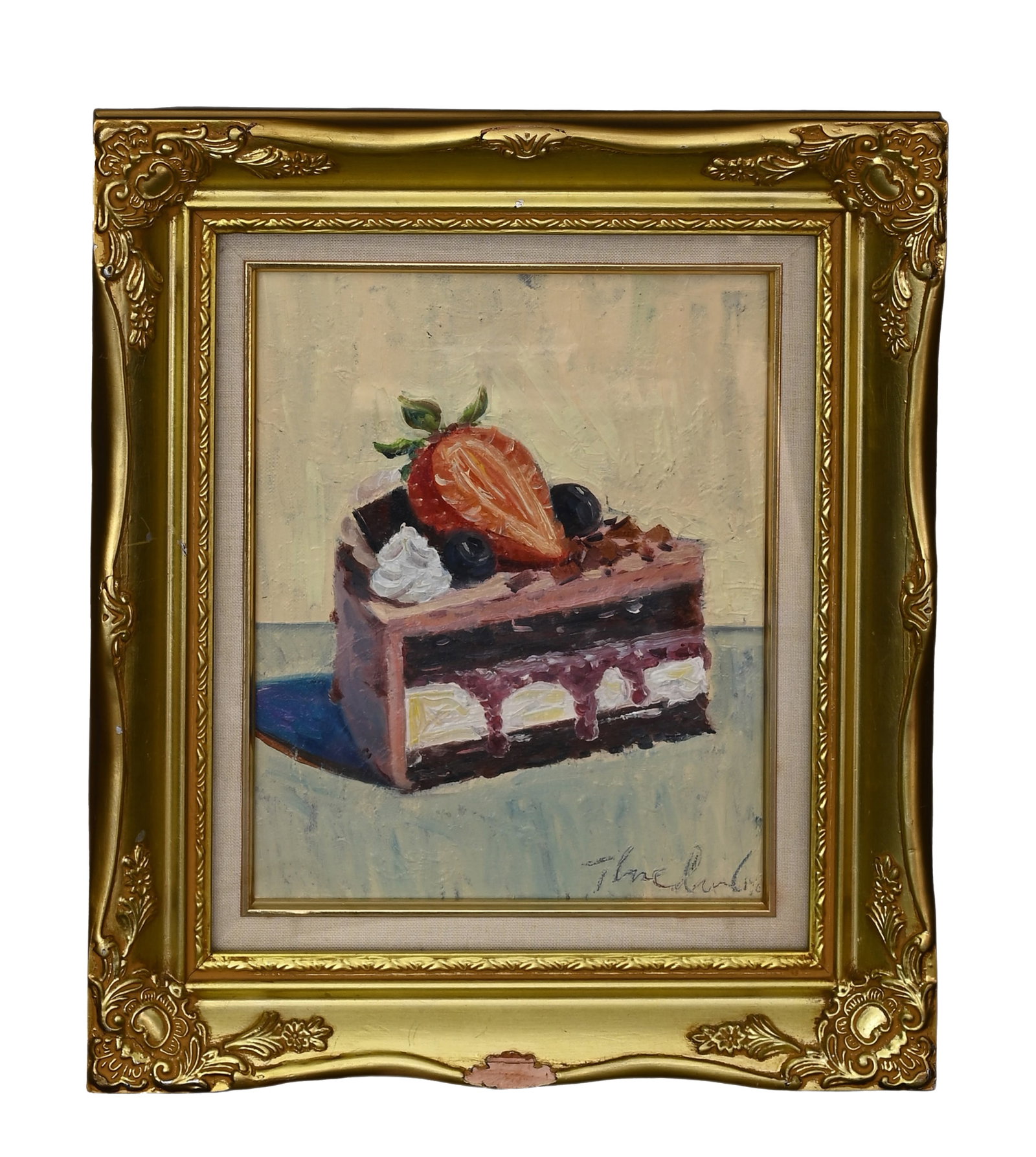 WAYNE THIEBAUD (AMERICA1920-2021) ATTRIBUTED TO,OIL ON CANVAS: Height:28cmWidth:21cmHeight:41cmWidth:35cmThe work retains original canvas and period frame with natural signs of age. The painting surface is clean and stable, without visible tear, hole, heavy craqu