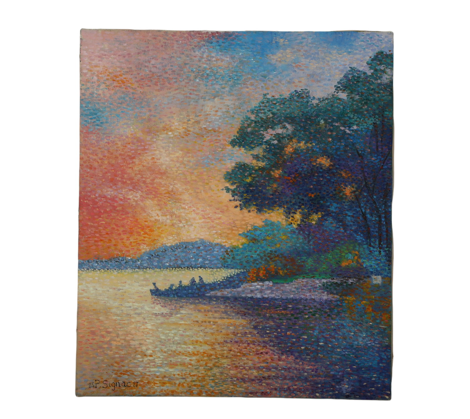 PAUL SIGNAC(FRANCE,1863?C1935)ATTRIBUTED TO,OIL ON CANVAS, ORIGINAL PERIOD FRAME: Height:44cm(17.32in) Width:53cm(20.87in)??Height:61cm(24.02in) Width:70cm(27.56in)The work retains original canvas and period frame with natural signs of age. The painting surface is clean and stable,