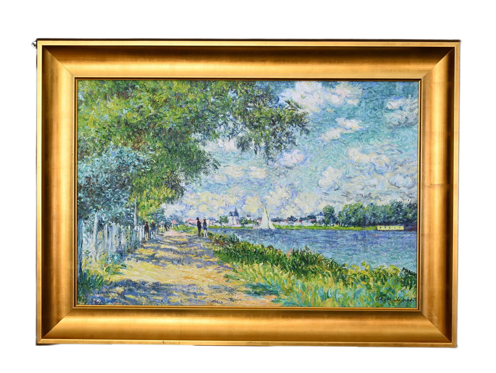 AFTER MONET, OIL ON CANVAS: Height:60cm(23.62in), Width:90cm(35.43in), Height:80cm(31.50in), Width:110cm(43.31in)
