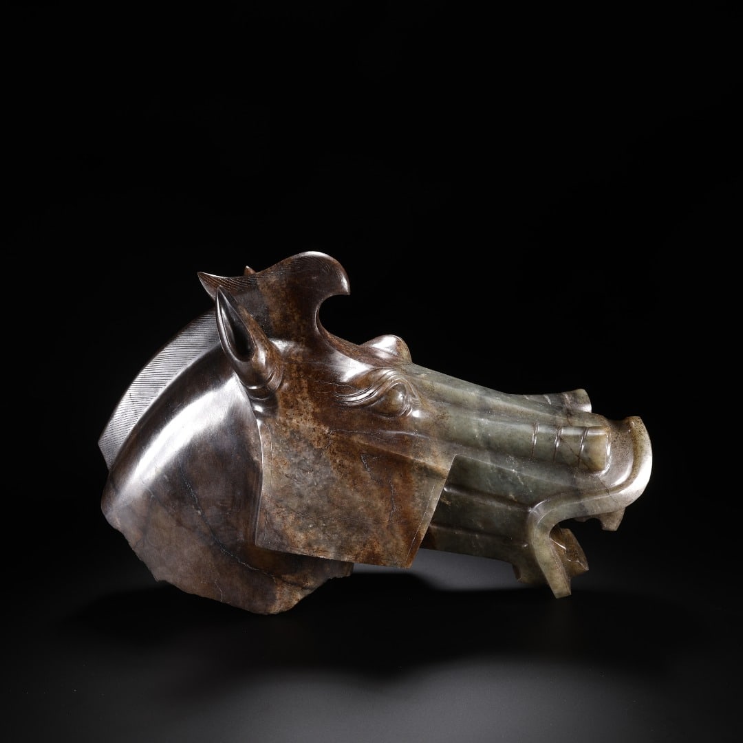HAN HETIAN JADE HORSE HEAD ORNAMENTS (1 of 9)