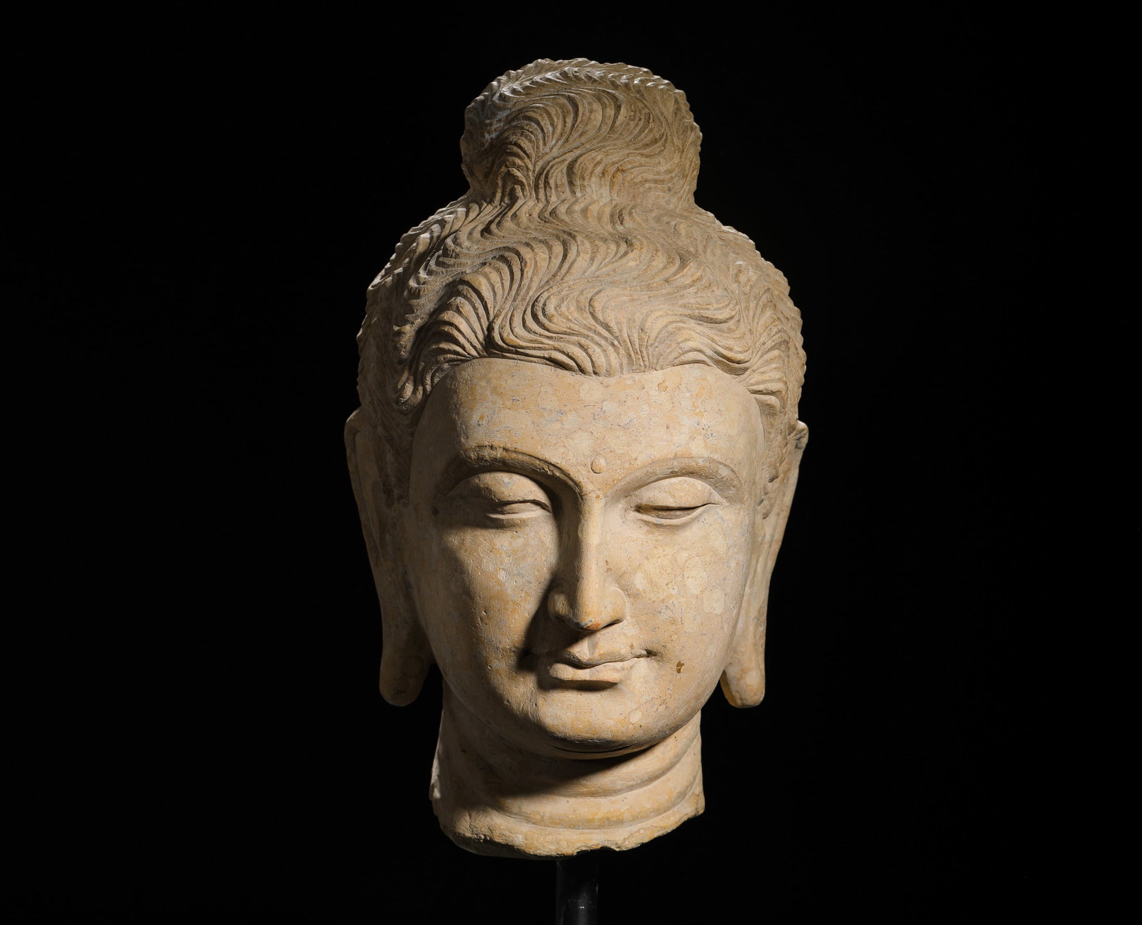 3RD CENTURY STONE-CARVED GANDHARA HEAD (1 of 15)