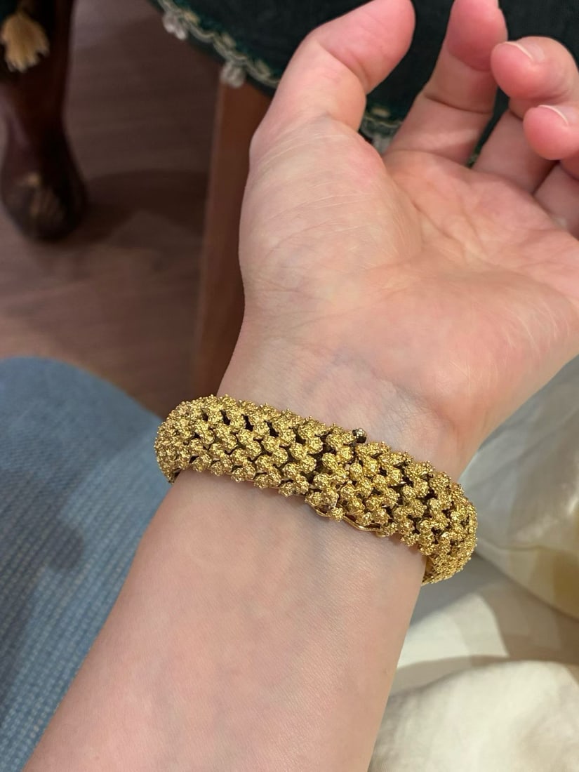 18K GOLD RUBY DIAMOND WIDE VERSION BRACELET - 5