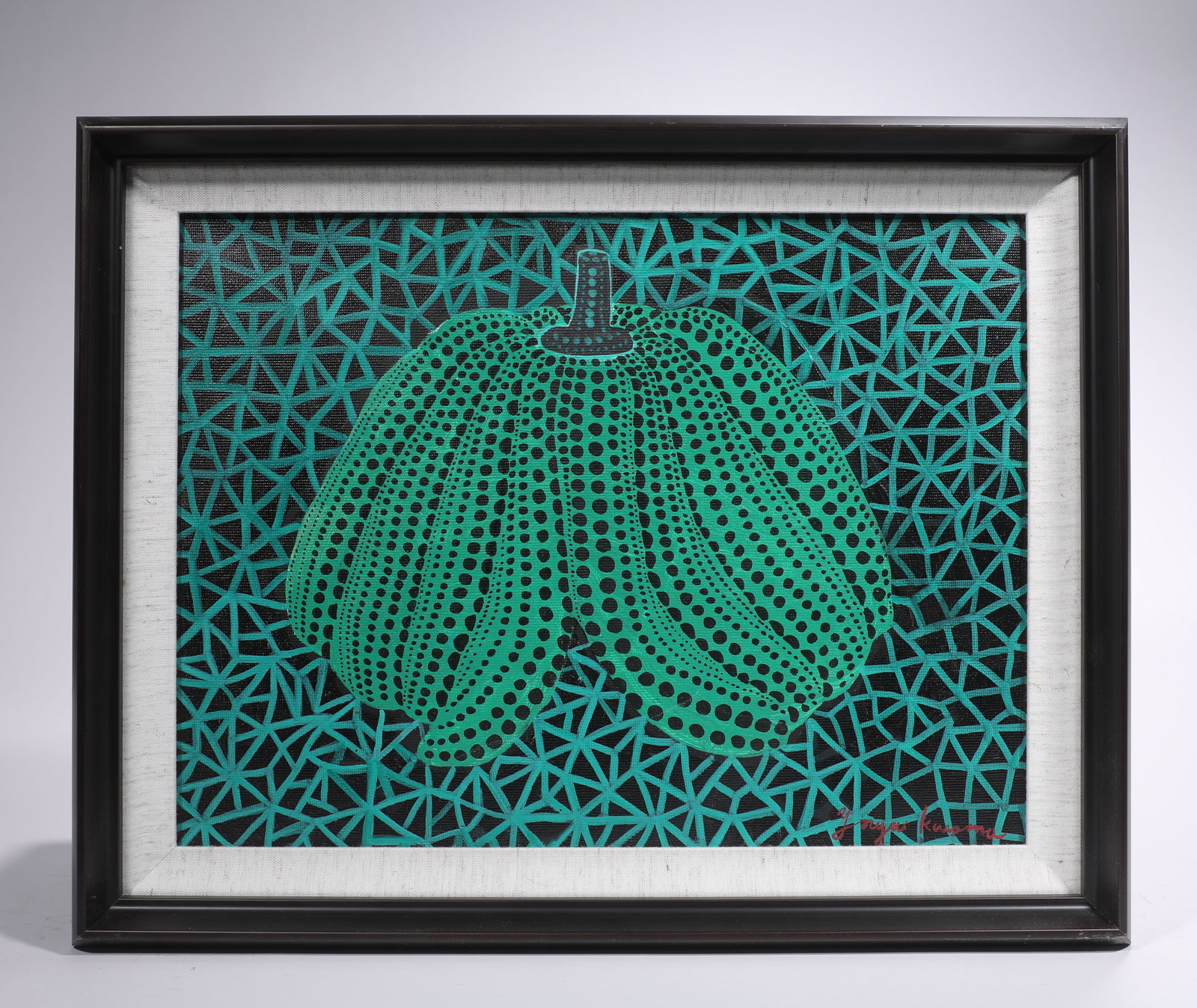 YAYOI KUSAMA (1929-2026) ,ATTRIBUTED TO,ACRYLIC ON CANVAS: H:30cm (11.81in) W:38cm (14.96in) ; H:40cm (15.75in) W:48cm (18.90in)