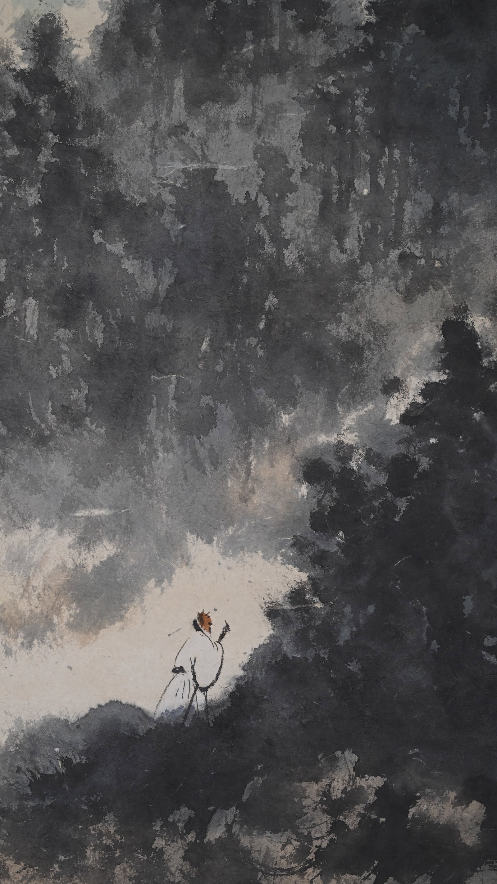 FU BAOSHI'S INK-SPLASHED CLOUD SEA VERTICAL SCROLL - 8