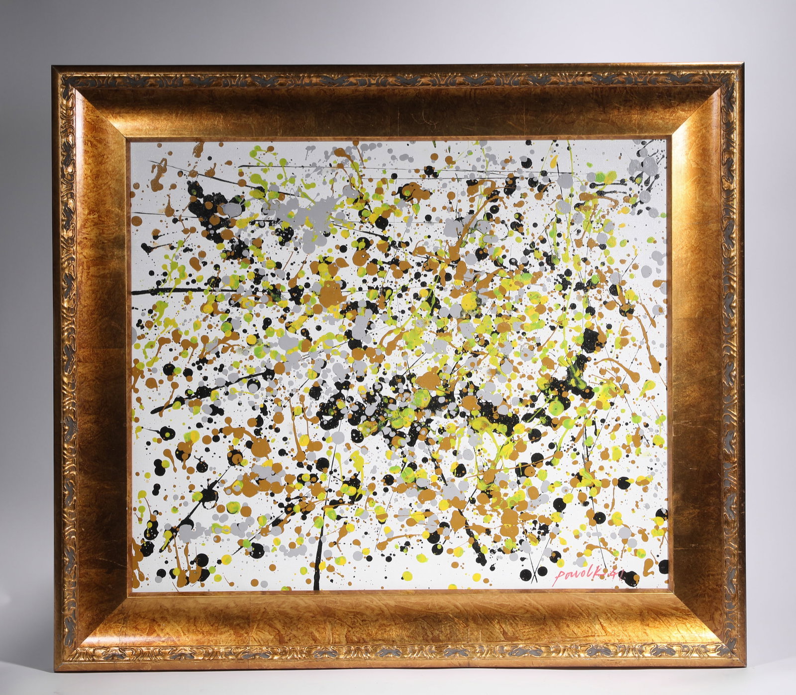 PAUL JACKSON POLLOCK (1912-1956) , ATTRIBUTED TO OIL PAINTING (1 of 5)