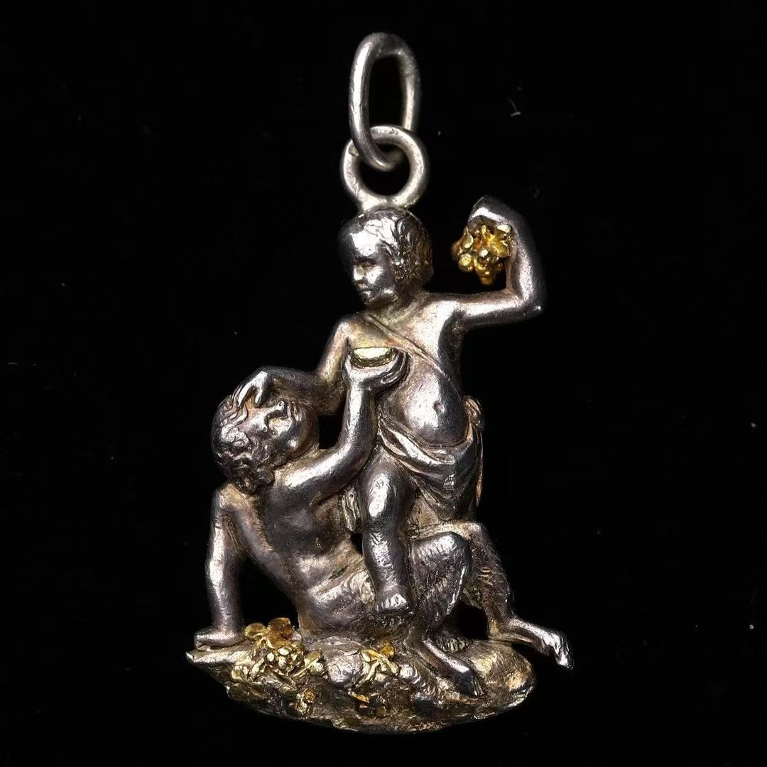 Art Nouveau Period (1880-1920) French Notable Maker Franz Kirchner Mixed-Metal (1 of 9)