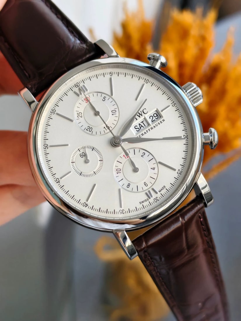 IWC Portofino Chronograph, Ref. IW391027, Men's Wrist-Watch: D:42mm