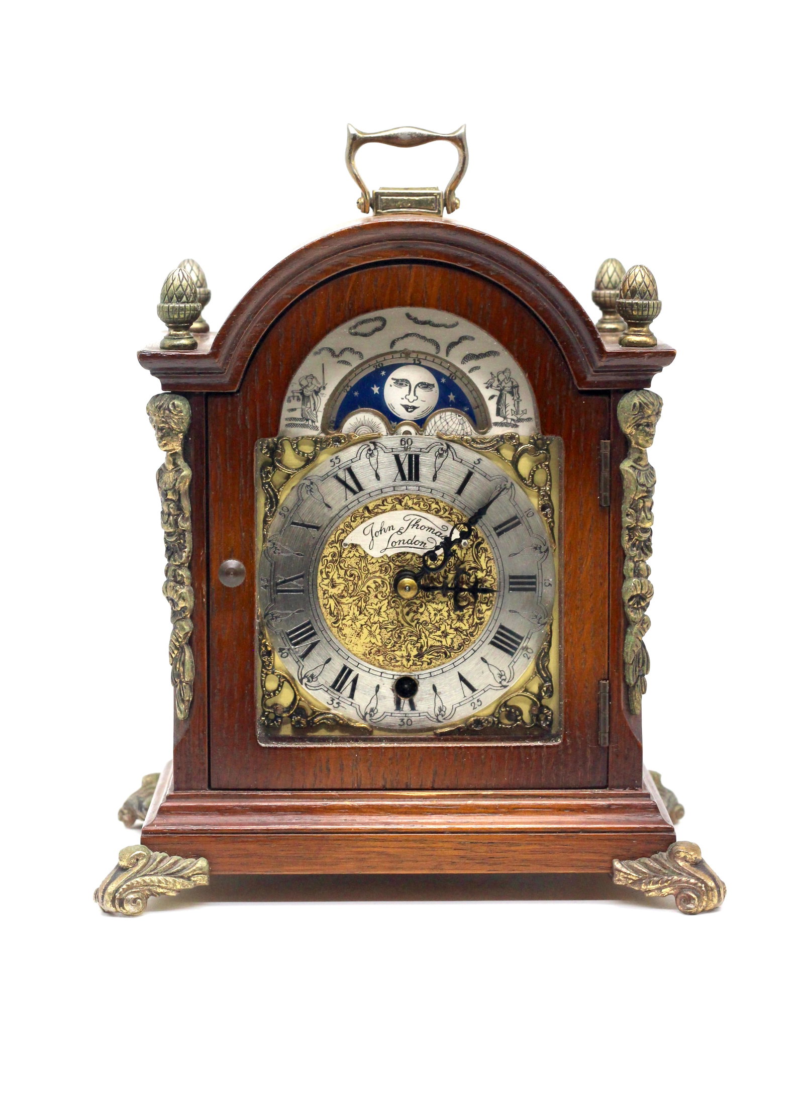 German Antique Small Handled Table Clock (1 of 10)