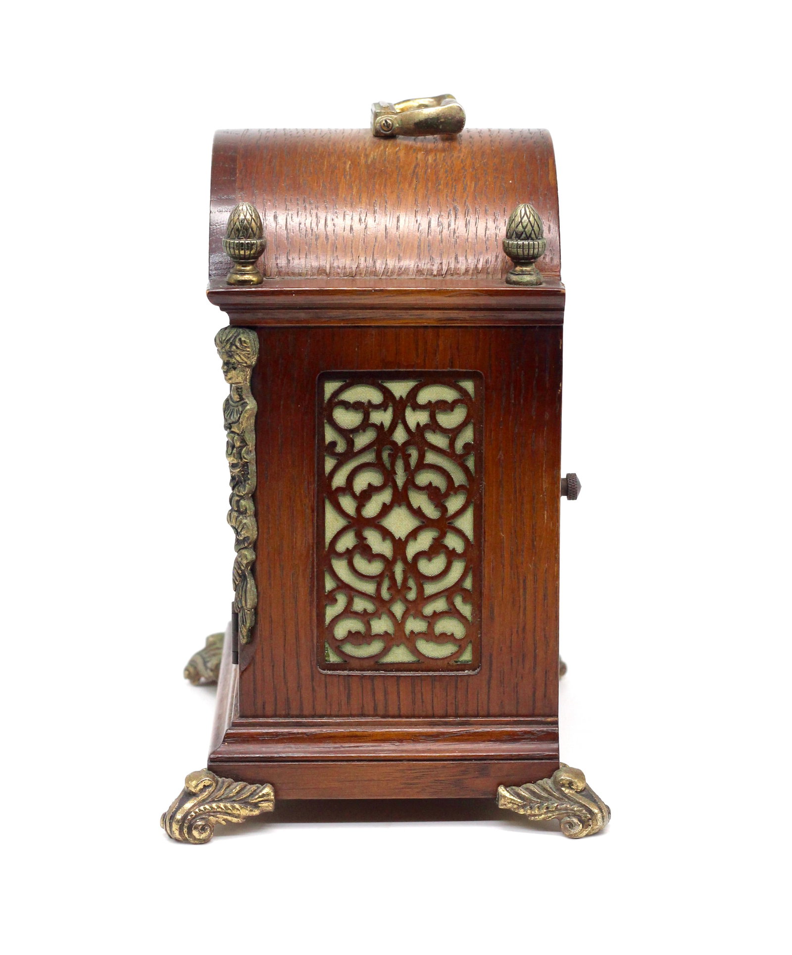 German Antique Small Handled Table Clock - 6