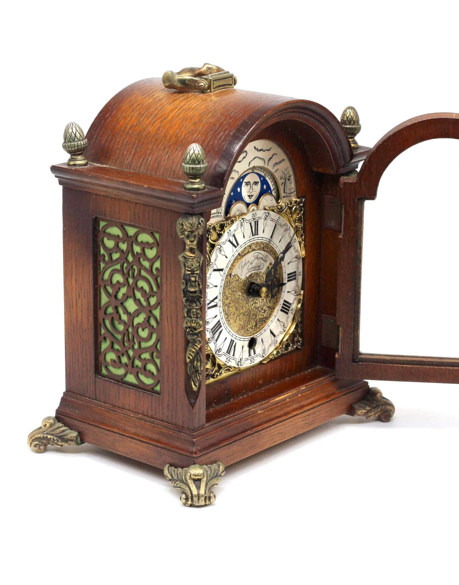 German Antique Small Handled Table Clock - 7