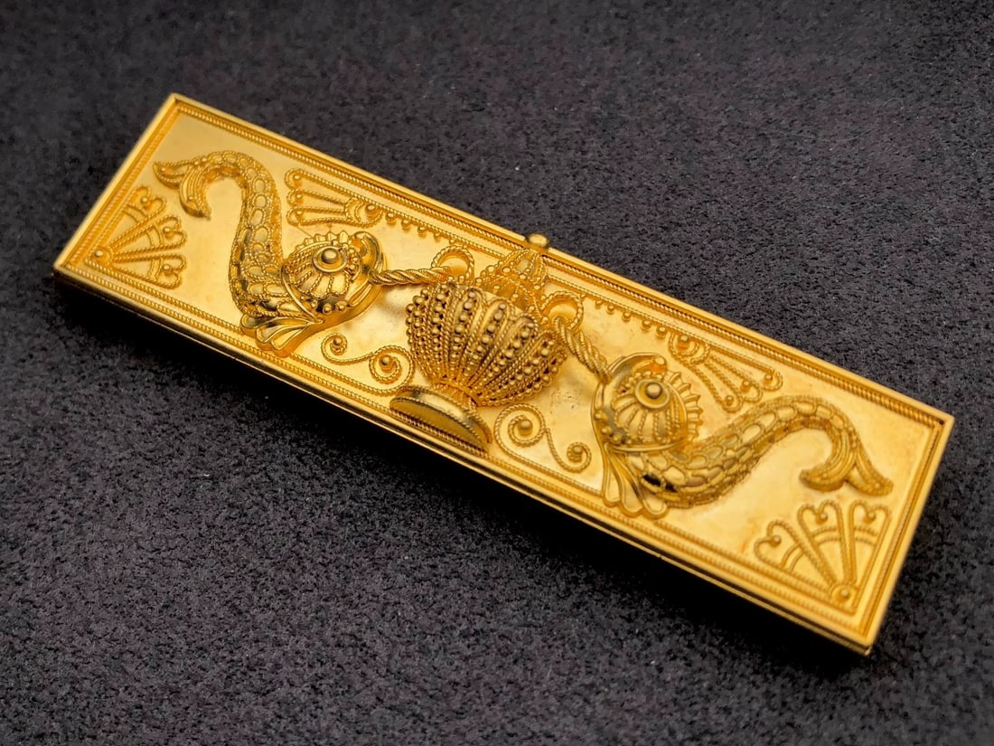 Mid-to-Late 19th Century Victorian Archaeological Revival, Etruscan Revival 20K Gold (1 of 9)