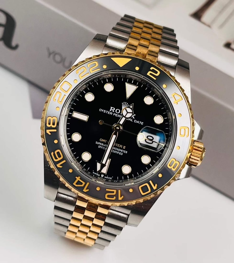 Rolex GMT-Master II Ref.126713-GRNR, steel-and-gold "Sprite" jubilee bracelet: D:40mm