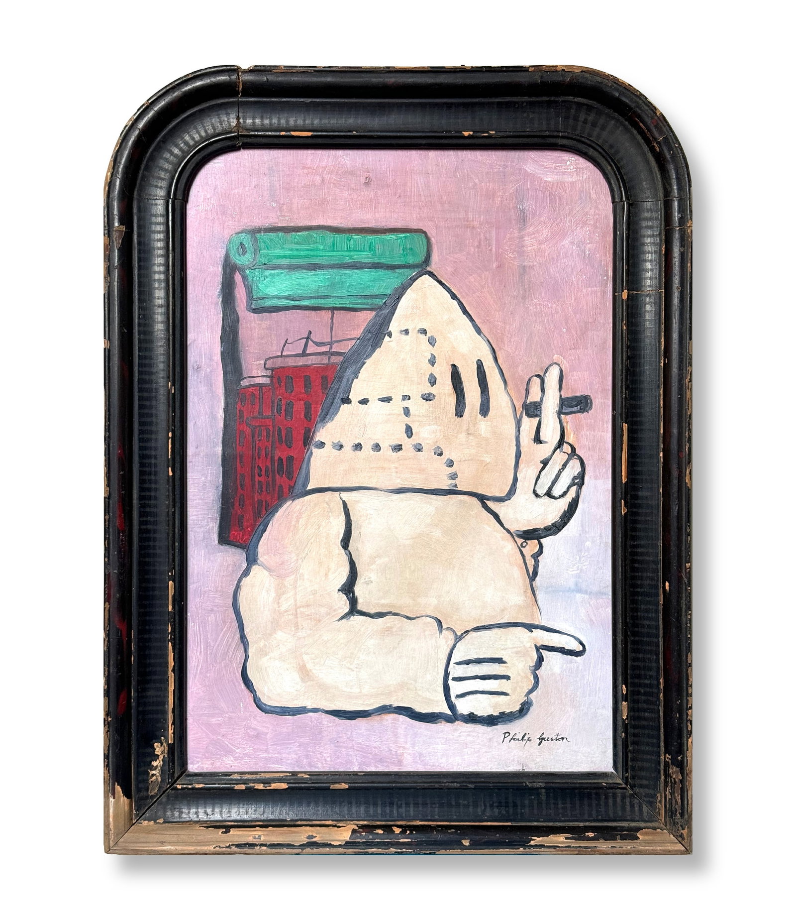 PHILIP GUSTON (1913-1980), ATTRIBUTED TO, OIL ON MASONITE (1 of 4)