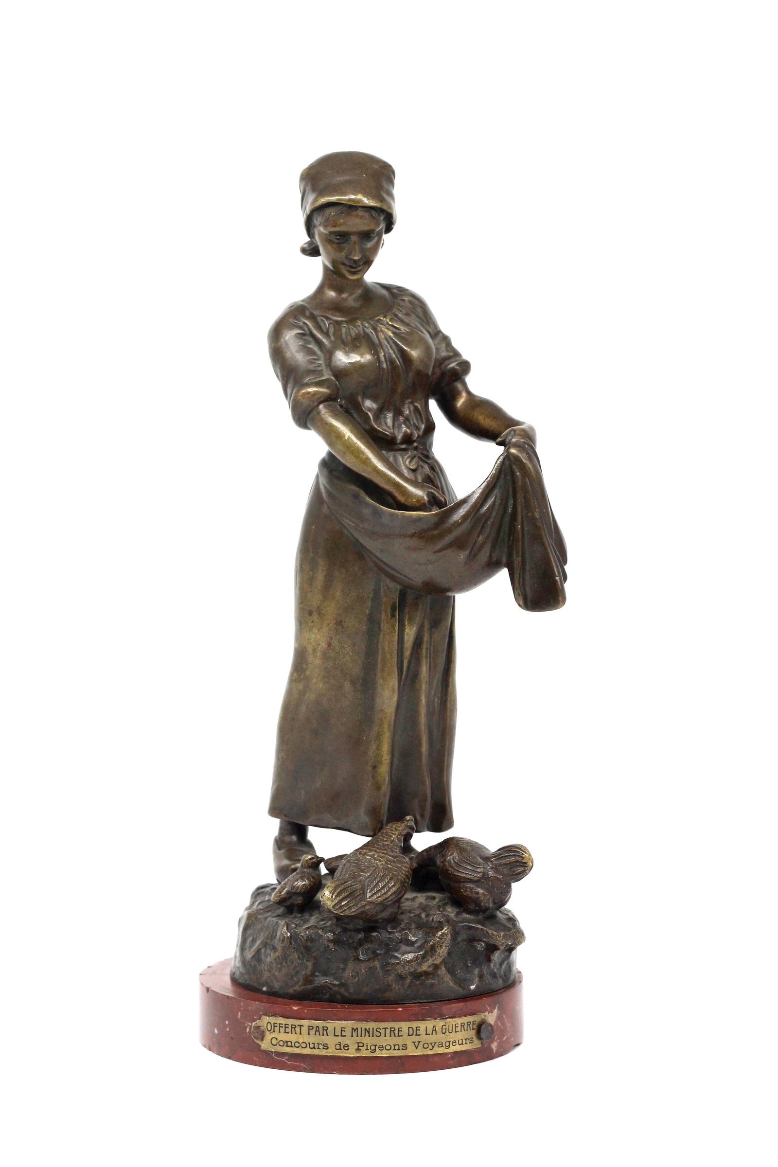 Bronze Commemorative Sculpture for Pigeon Racing, French War Ministry (1 of 13)