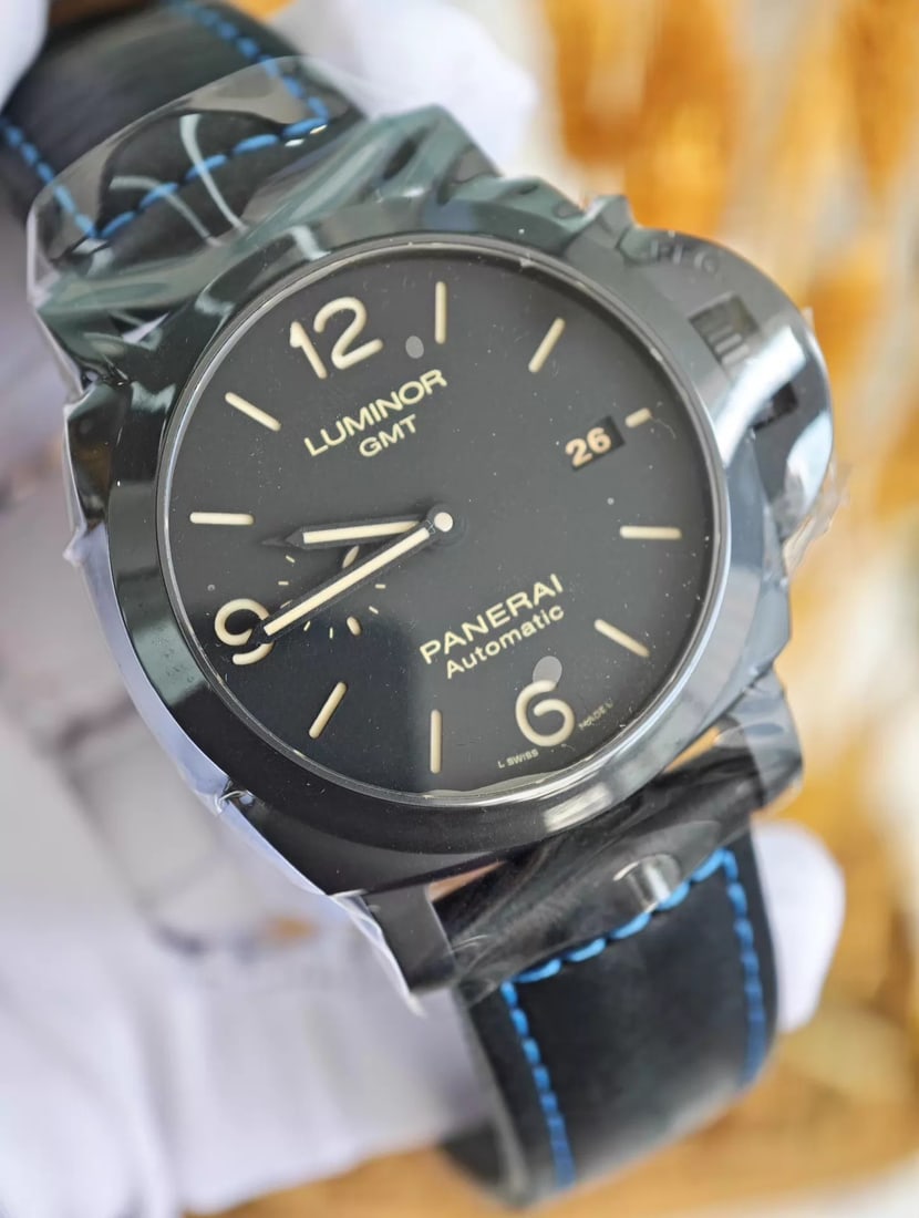Panerai Luminor GMT, Black Ceramic, Black Dial, Ref. PAM01441, Men's Wrist-Watch: D:44mm