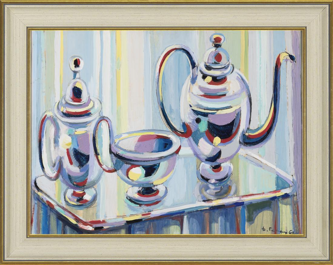 Erich Pehap (Estonian) Oil painting of dishes: Autor (Artist): Pehap, Erich (1912 - 1981), Töö nimi (Name): Orientaalsed nõud, Aasta (Dated): 1964, Tehnika (Medium): maal, õli, papp, Mõõdud (size): 48,3 x 63,8 cm ; raamiga (incl. frame): 60,