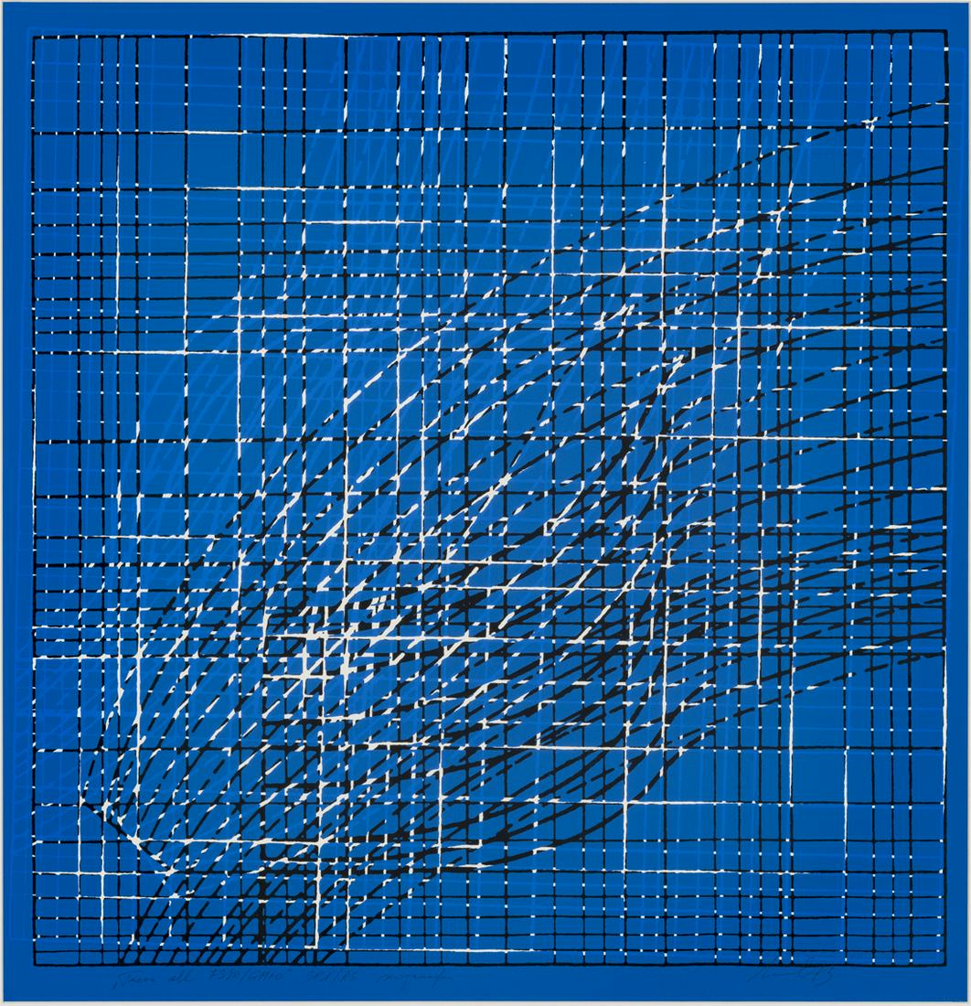 Raul Meel (Estonian 1941): Autor (Artist): Meel, Raul (1941), Töö nimi (Name): "Taeva all FS 90/GM +0", Aasta (Dated): 1973, Tehnika (Medium): graafika, serigraafia, paber, Mõõdud (size): vm 64,7 x 62,7 cm, Konkreetse luule