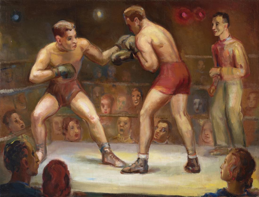 Erich Pehap (Estonian 1912 - 1981): Autor: Pehap, Erich (1912 - 1981), Töö nimi: Poksijad, Aasta: 1938-39, Tehnika: maal, õli, lõuend, Mõõdud: 115 x 155 Erich Pehap tundis juba õpinguaastail (1932 - 33, 1934 - 49 "Pallases", 1933