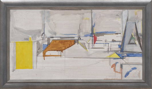 Henn-Olavi Roode (1924 - 1974) Kompositsioon: Abstraktse kunsti läbimurre toimus eesti kunstis juba 1950. aastate lõpupoolel ning uue hooga 1960. aastate keskel. Henn Roode analüütilis-konstruktiivne vormi- ja
