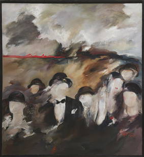 Sirje Petersen (Estonian 1959) Näotu maastik: Kunstnik õppis Tartu Kunstikoolis aastail 1975–79 nahadisaini, 1980–82 Tartu Ülikoolis. 2001. aastal lõpetas ta Tartu Ülikooli maaliosakonna. Ta on palju esinenud