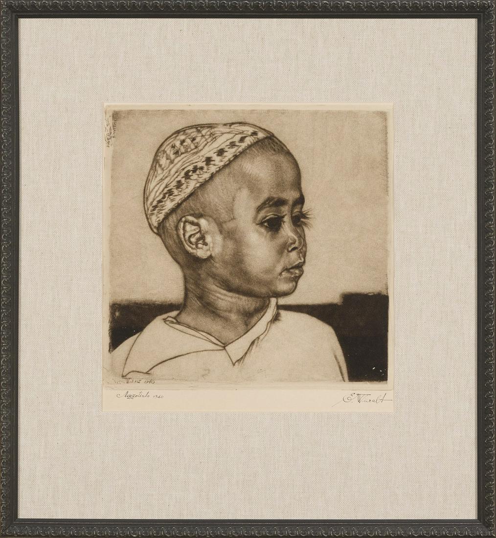 Eduard Wiiralt  (Estonian 1898 - 1954) Noor araablane (1 of 5)