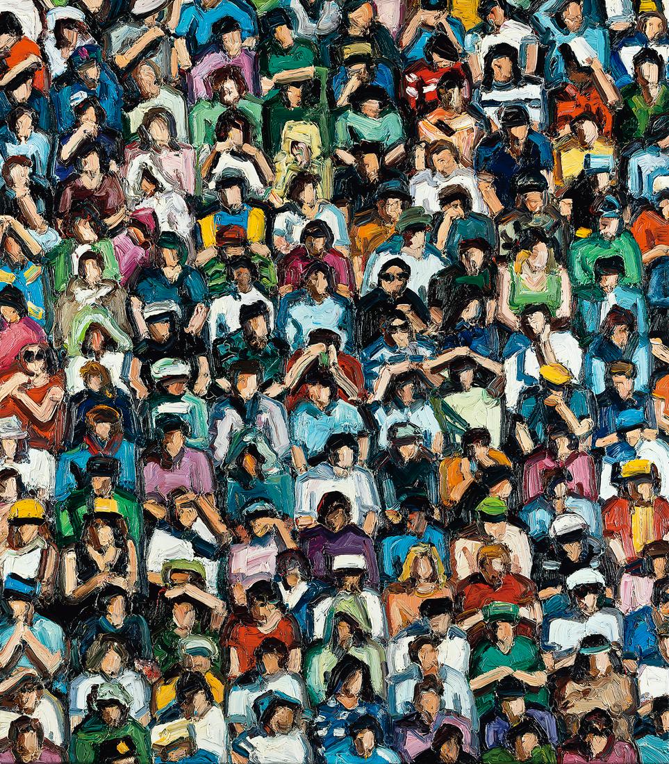 Ralph Fleck Stadion 11/Ⅶ: oil on canvas 160.0☓145.0cm 2017 signed, titled and dated on the reverse