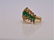 Rare Vintage Effy Emerald & Diamond Tiara Ring - 6