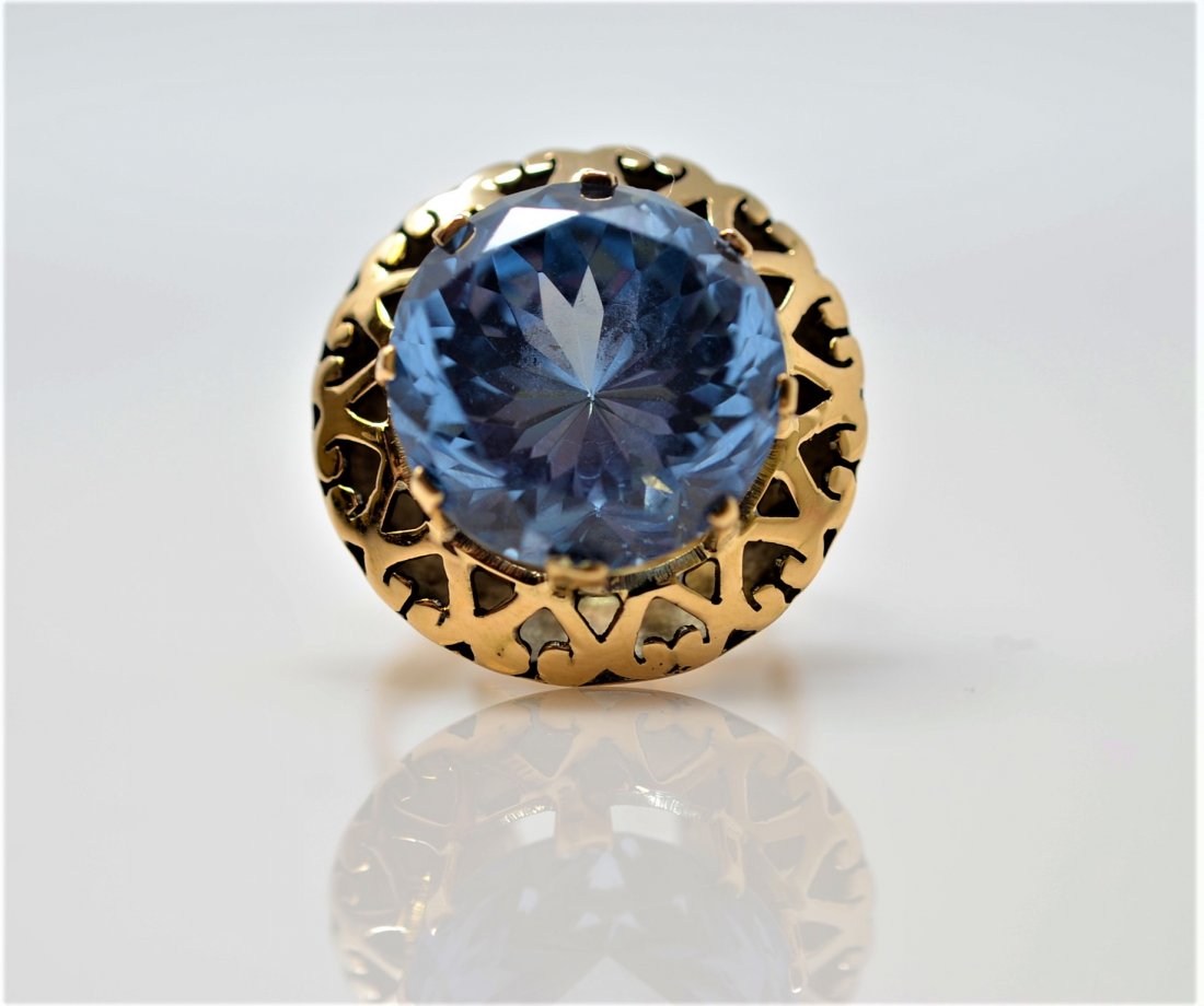 Door Knocker Alert! Vintage 12 CT Blue Stone Custom (1 of 11)