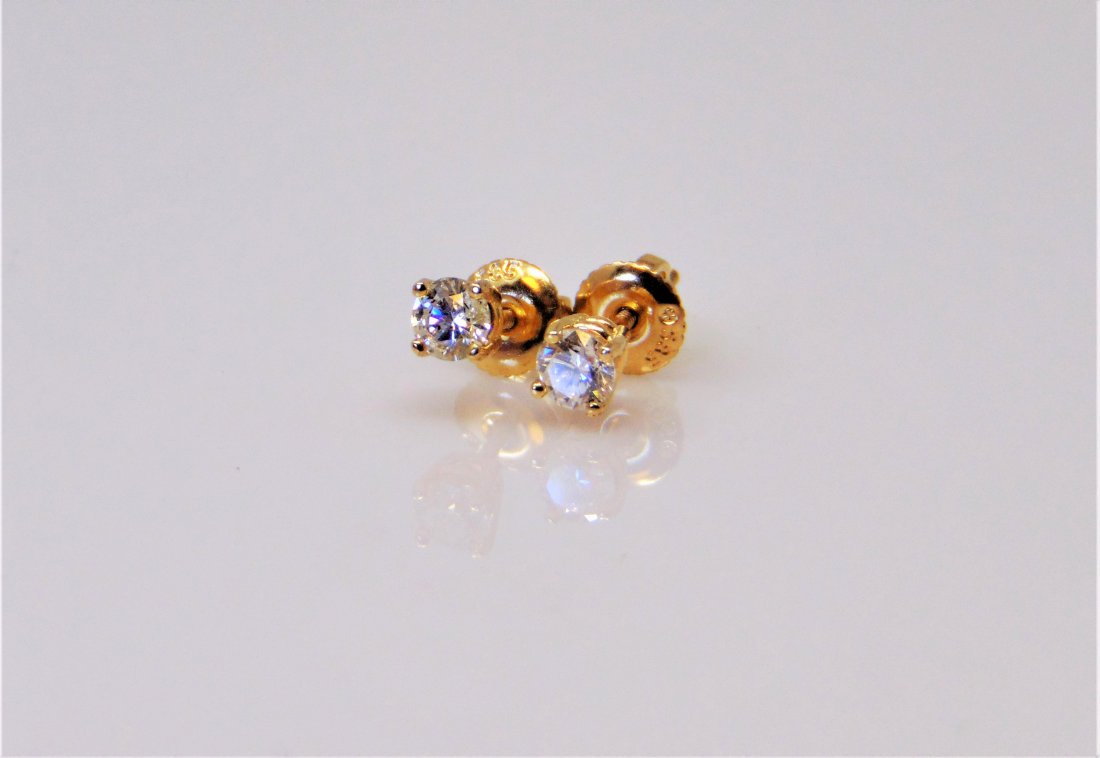 Classic White Diamond Studs, Perfectly Sized. (1 of 5)