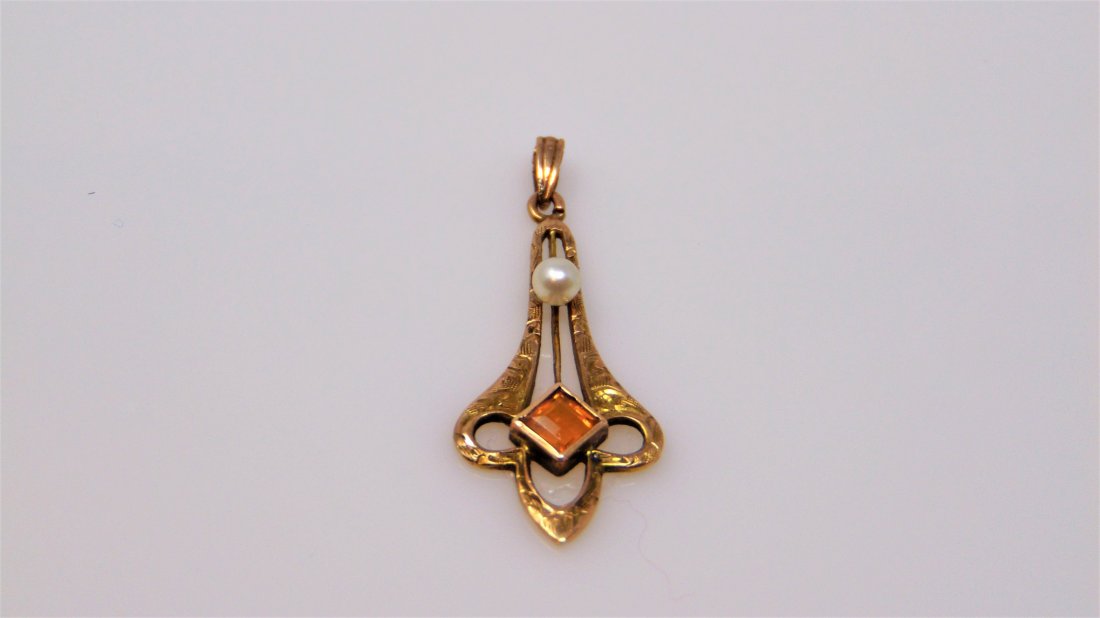 Antique Handmade and Carved Drop Pendant (1 of 4)