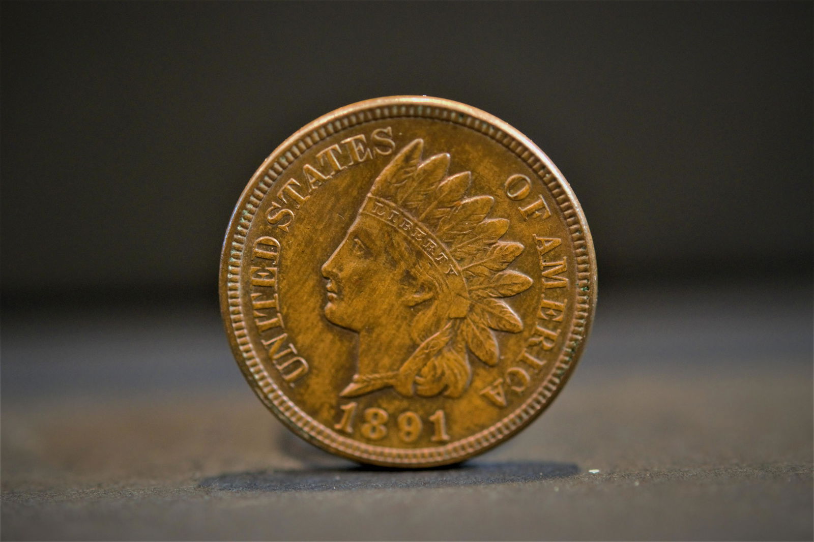 1891-P Indian Head Cent  AU Appeal (1 of 2)