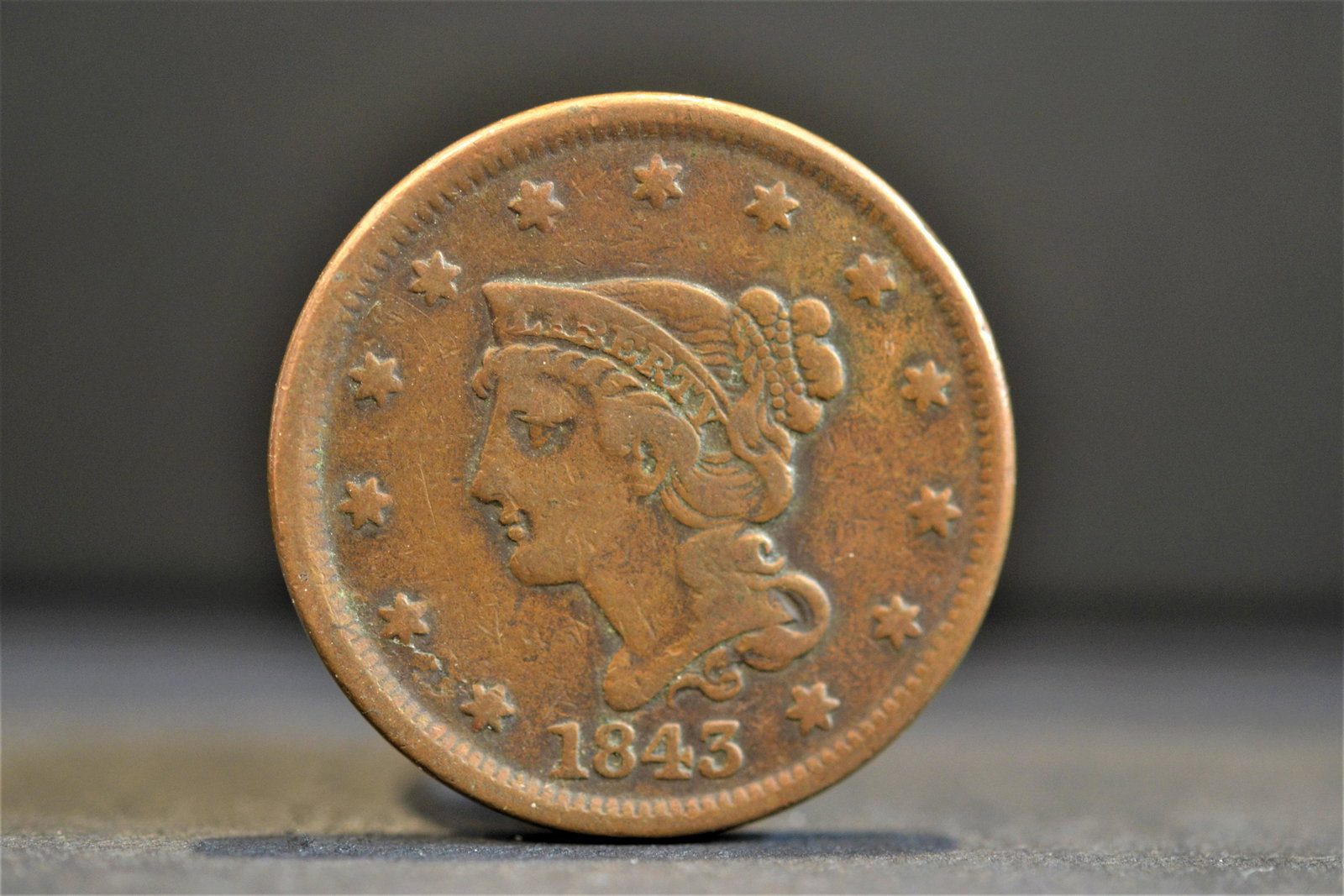 1843 Petite Head - Large Letters Cent (1 of 2)