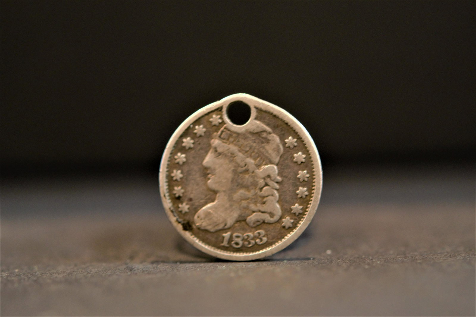 1833  Half Dime Holed (1 of 2)