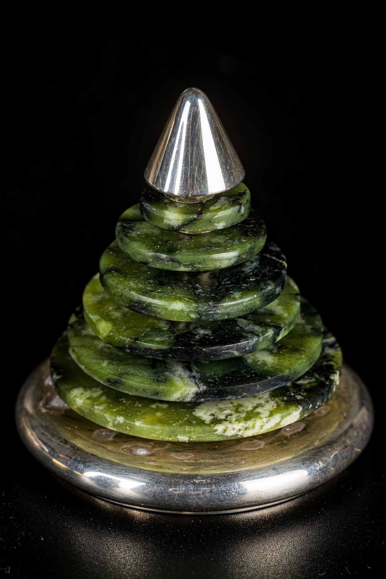 Bulgari spiral paperweight in 925 silver and hard stone (1 of 4)