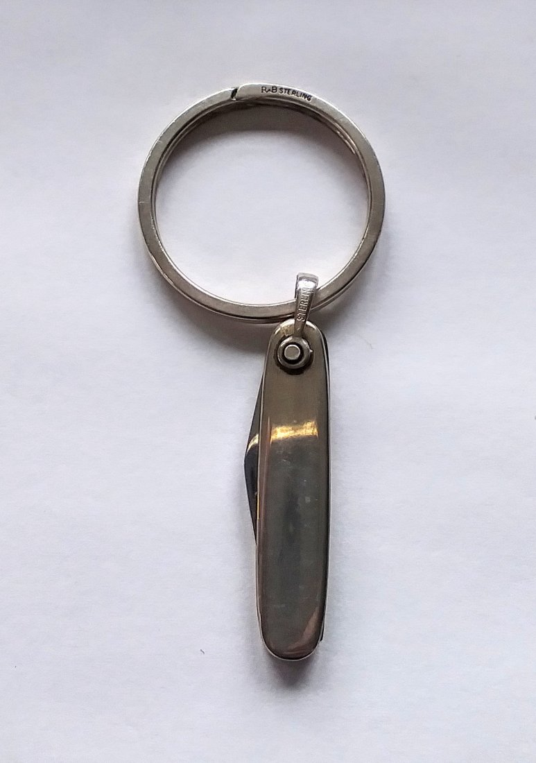 Sterling Silver pocket knife on Sterling Key Ring (1 of 3)
