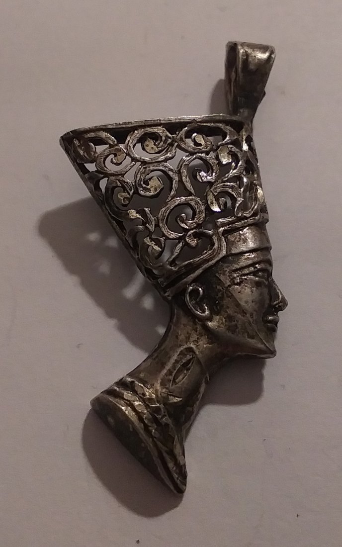 Sterling silver African American Queen Pendant (1 of 3)