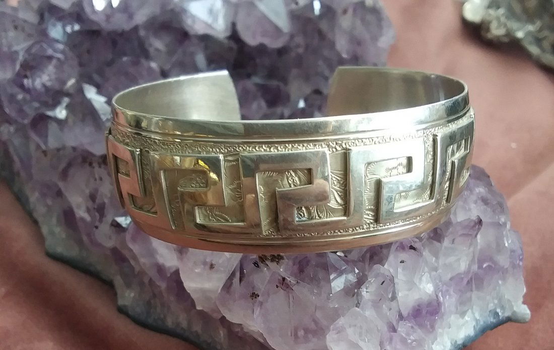 DANECRAFT Sterling Silver cuff bracelet Native American (1 of 5)
