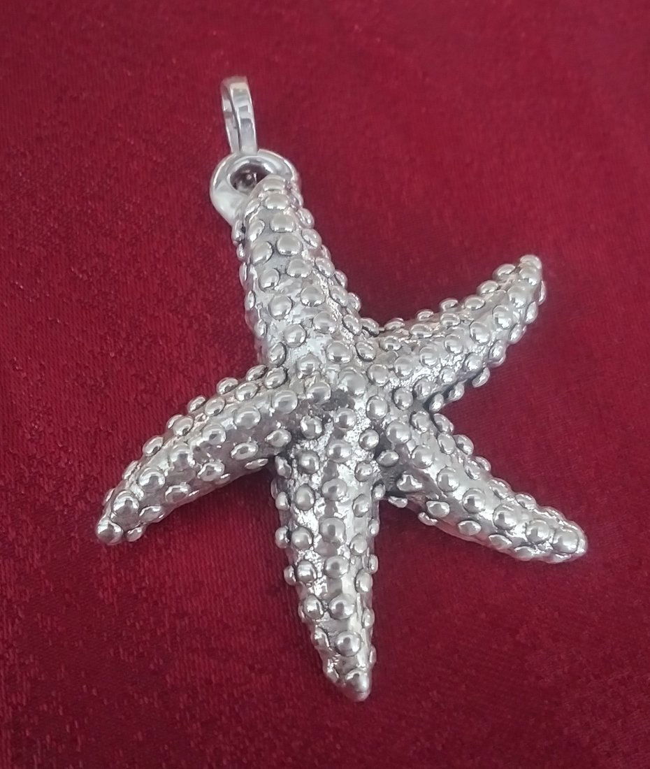 Large Sterling Silver Starfish Pendant (1 of 4)