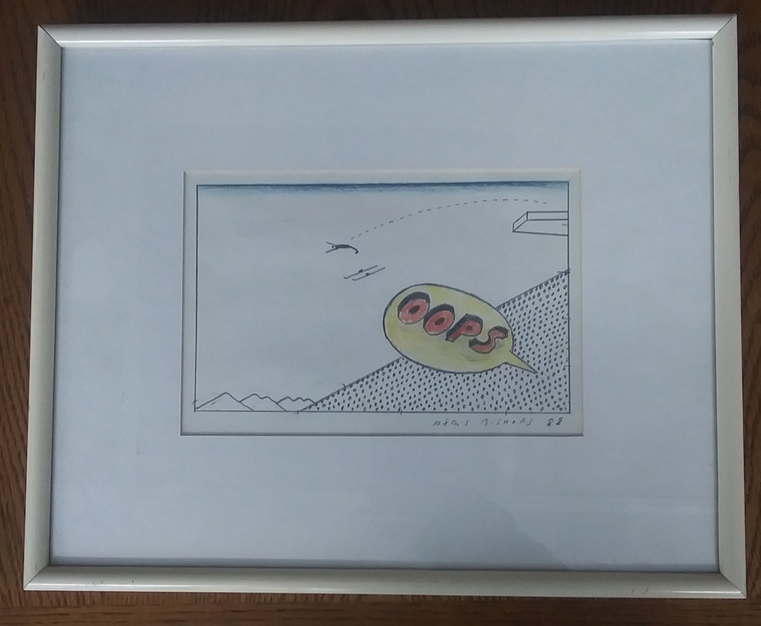 Maris Bishofs ORIGINAL pencil drawing framed signed '88 (1 of 5)