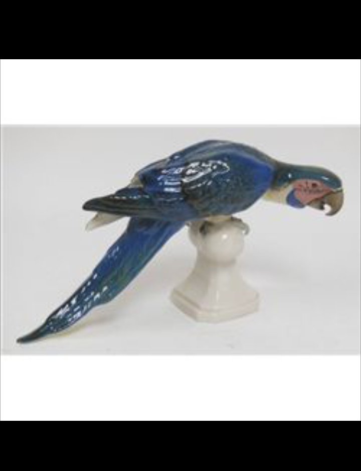 Royal Dux Macaw Parrot on perch from the 1950's: Exotic parrot in multi-color ceramic by Royal Dux production from late 1950s.Perfect condition
